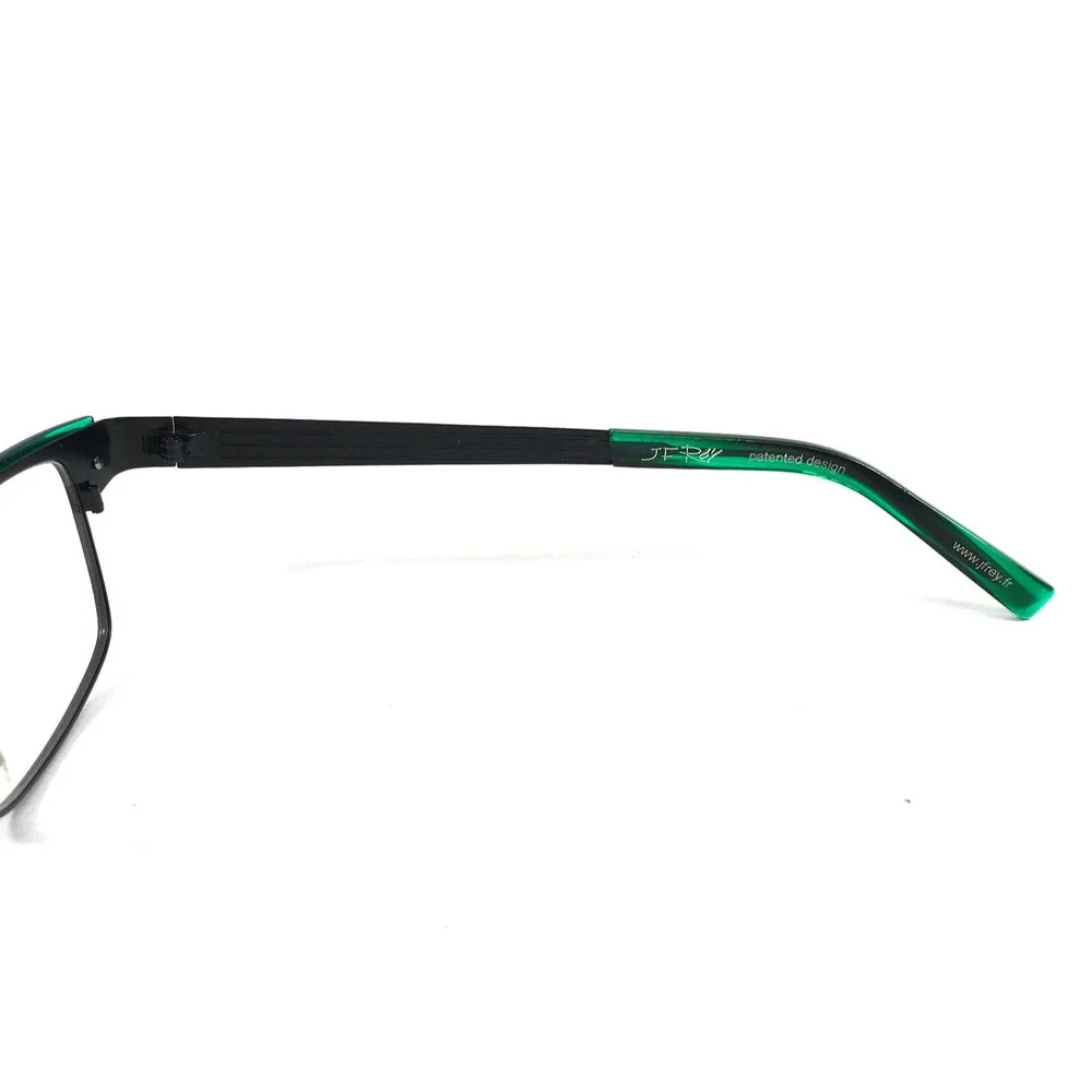 J.F. Rey Eyeglasses Frames JF2553 0040 Matte Black Green Tortoise 52-19-140